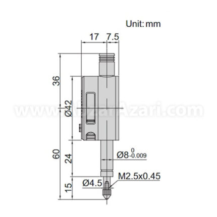 ساعت اندیکاتور اینسایز دیجیتال مدل 2114-5F