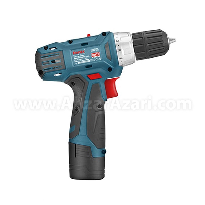 ronix-cordless-drill--8012c دریل شارژی رونیکس 8012c لیتیوم 12 ولت