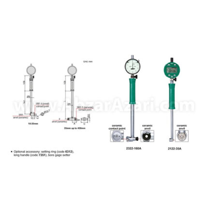 بور گیج اینسایز مدل 2322-160A و 160-50 میلیمتر