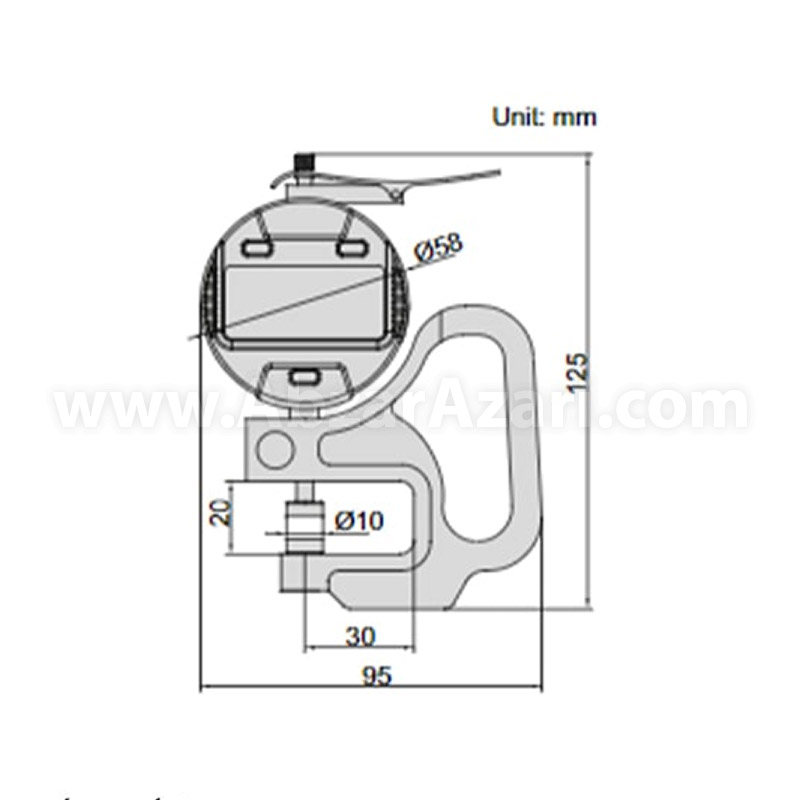 insize-digital-thickness-gauge--2871-10 ضخامت سنج دیجیتال اینسایز 2871-10 و 10-0 میلیمتر